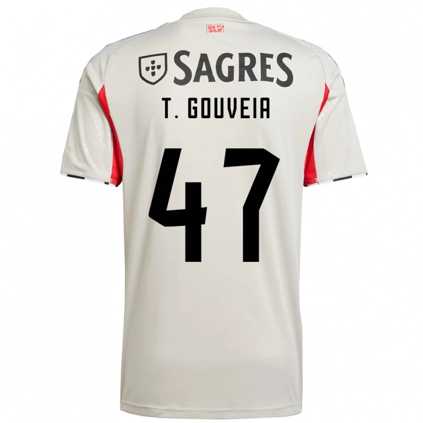 Danxen Criança Camisola Tiago Gouveia #47 Branco Sujo Vermelho Alternativa 2025/26 Camisa Brasil