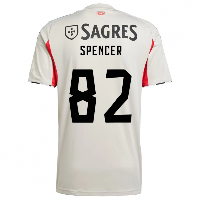 Danxen Criança Camisola Diogo Spencer #82 Branco Sujo Vermelho Alternativa 2025/26 Camisa Brasil