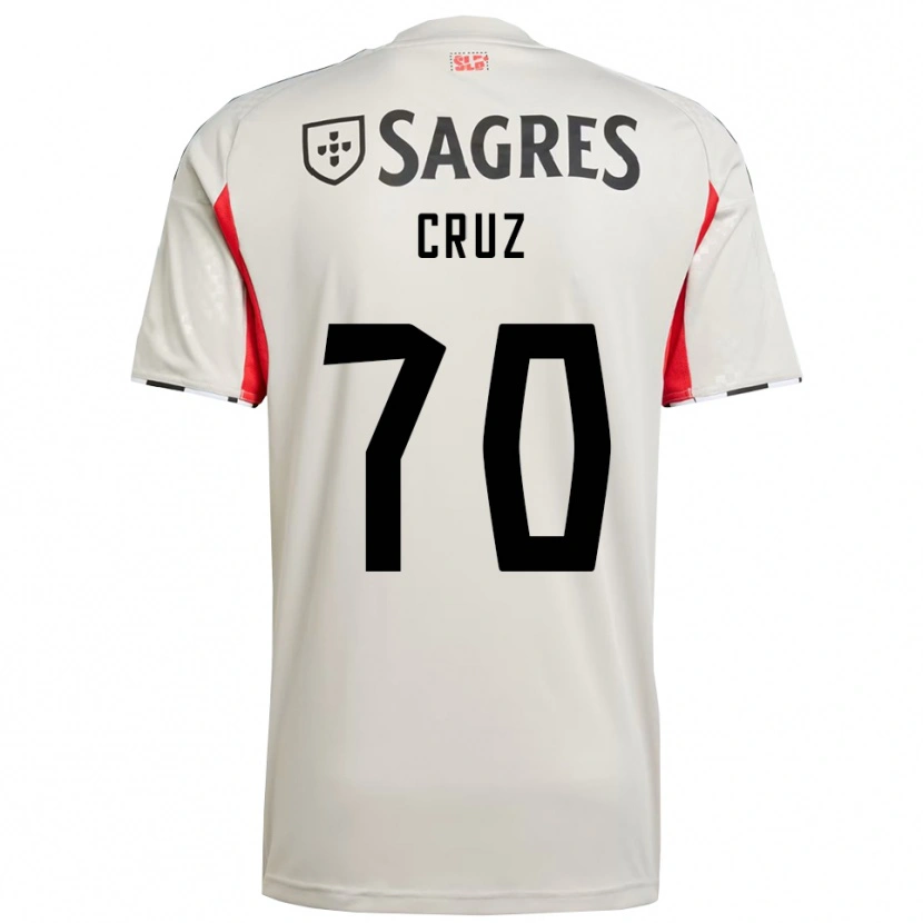 Danxen Criança Camisola Filipe Cruz #70 Branco Sujo Vermelho Alternativa 2025/26 Camisa Brasil