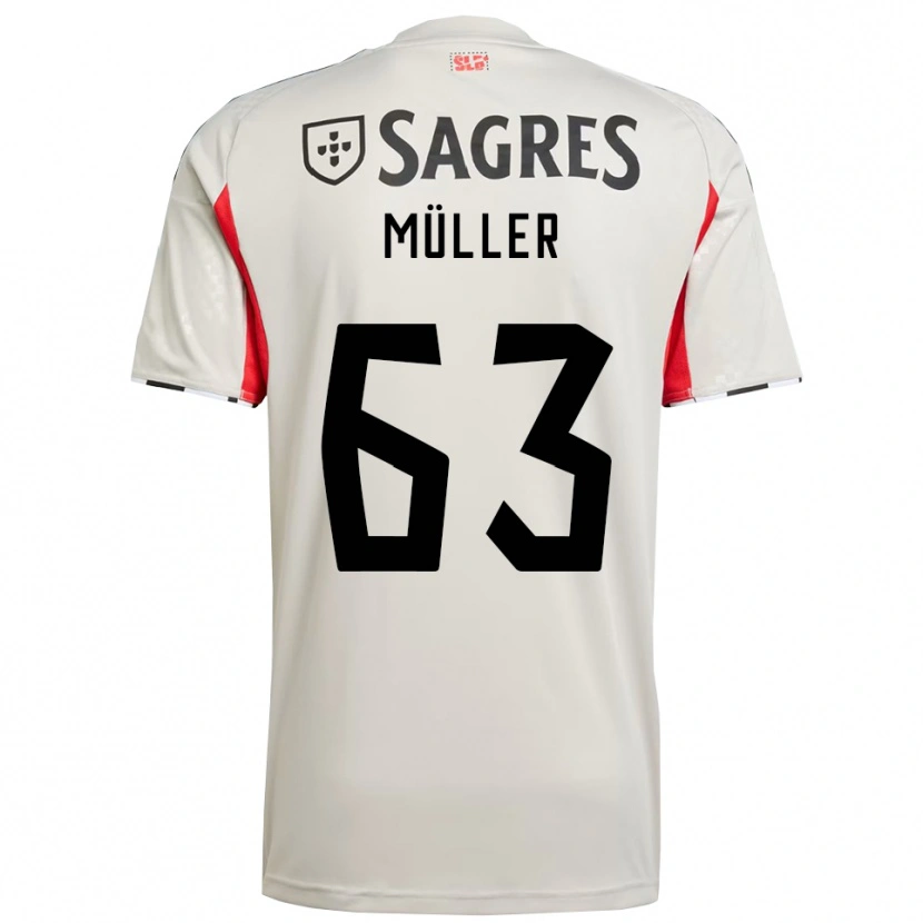Danxen Criança Camisola José Müller #63 Branco Sujo Vermelho Alternativa 2025/26 Camisa Brasil