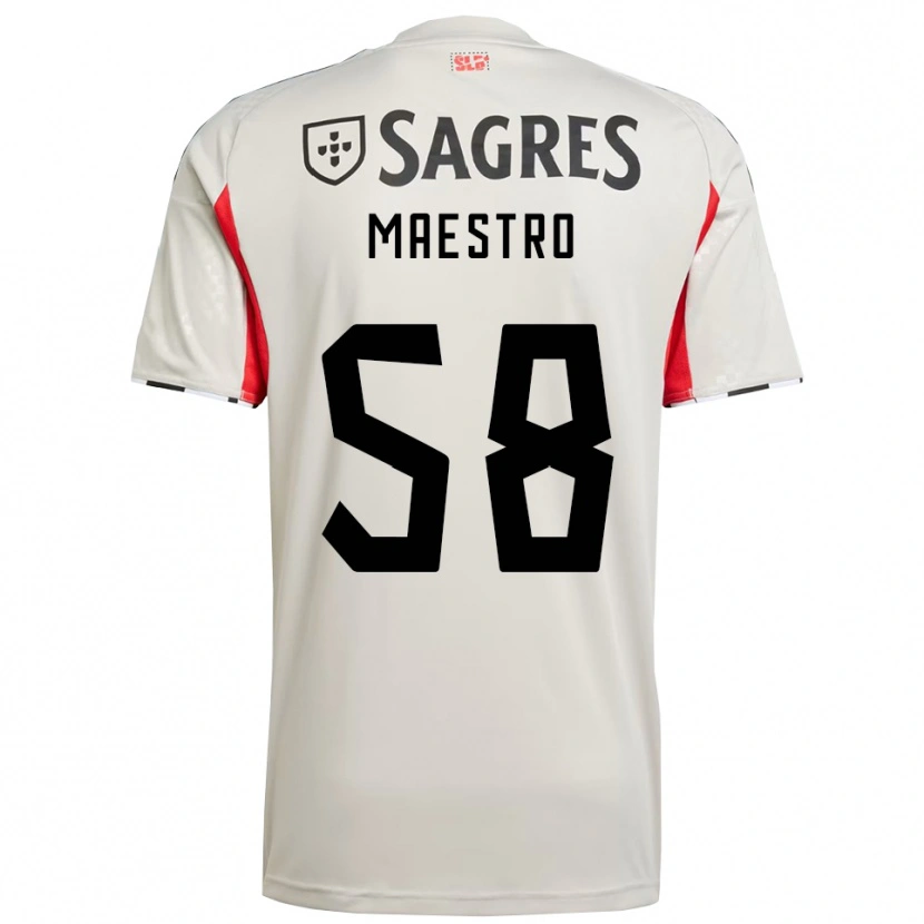Danxen Criança Camisola Maestro #58 Branco Sujo Vermelho Alternativa 2025/26 Camisa Brasil