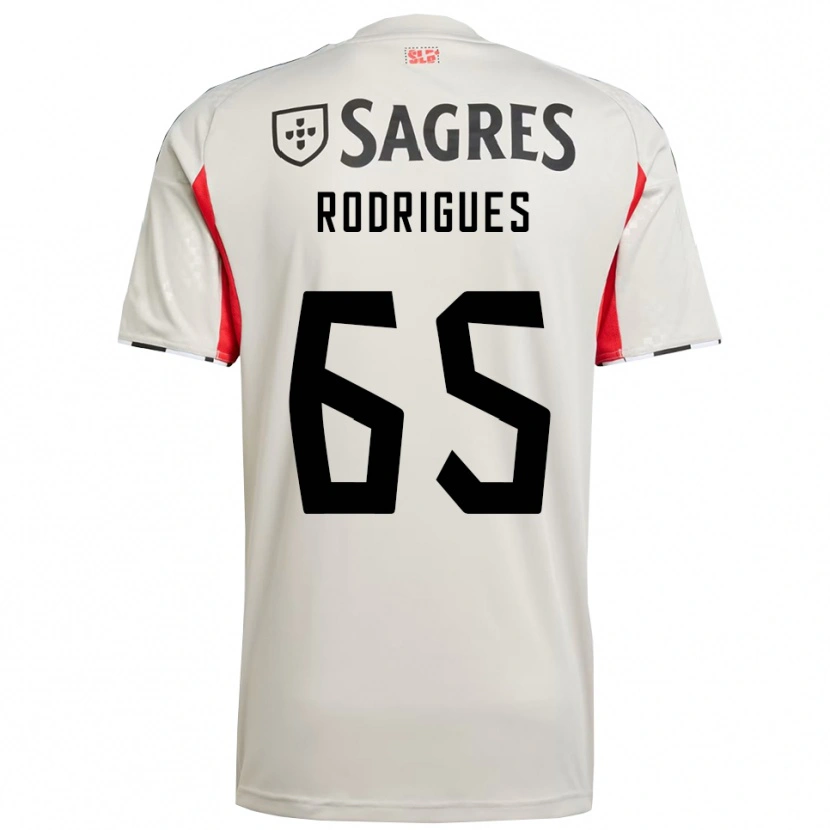 Danxen Criança Camisola Rafael Rodrigues #65 Branco Sujo Vermelho Alternativa 2025/26 Camisa Brasil