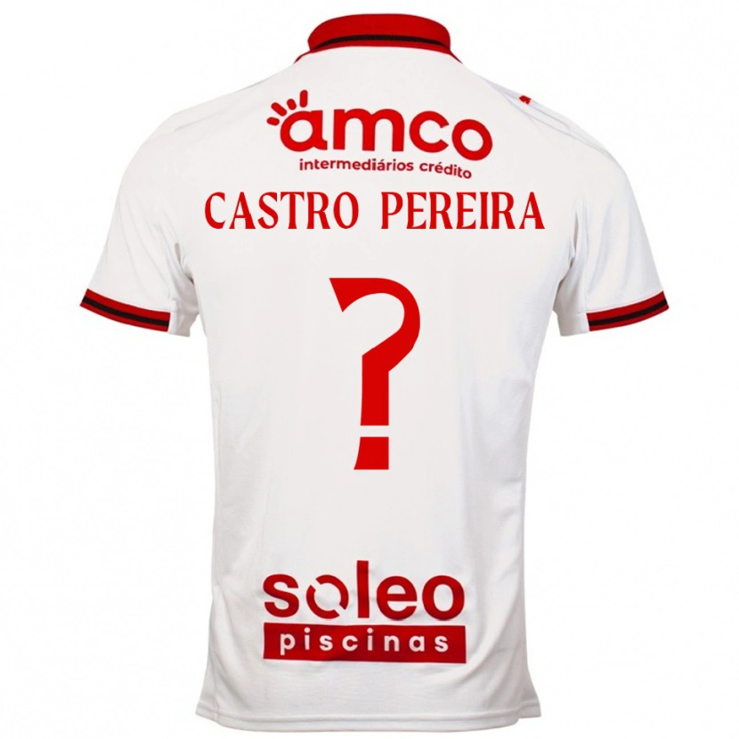 Danxen Criança Camisola Rodrigo Castro Pereira #0 Branco Vermelho Alternativa 2025/26 Camisa Brasil