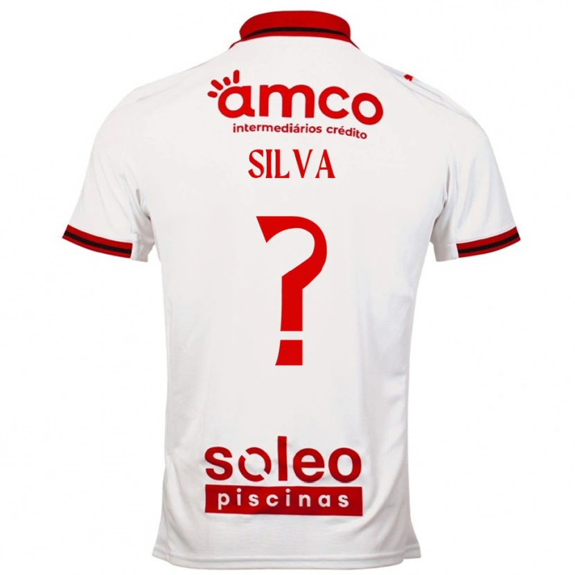Danxen Criança Camisola Santiago Silva #0 Branco Vermelho Alternativa 2025/26 Camisa Brasil