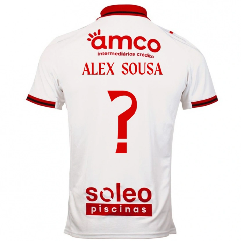 Danxen Criança Camisola Alex Sousa #0 Branco Vermelho Alternativa 2025/26 Camisa Brasil