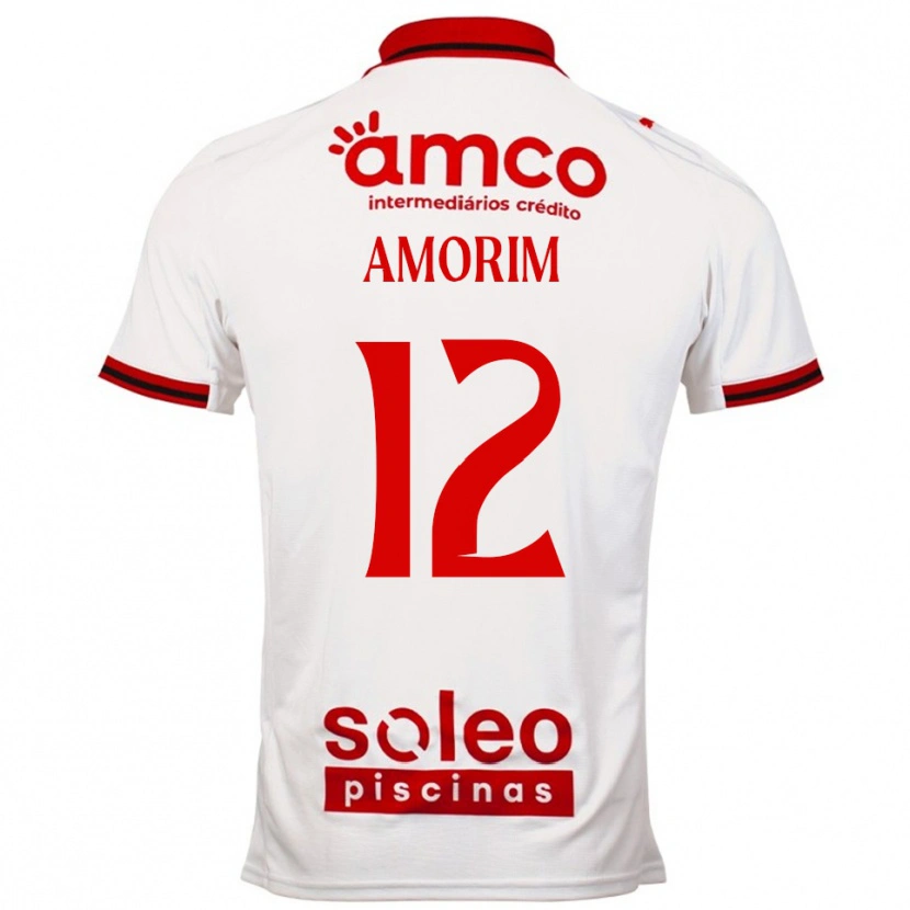 Danxen Criança Camisola Renato Amorim #12 Branco Vermelho Alternativa 2025/26 Camisa Brasil