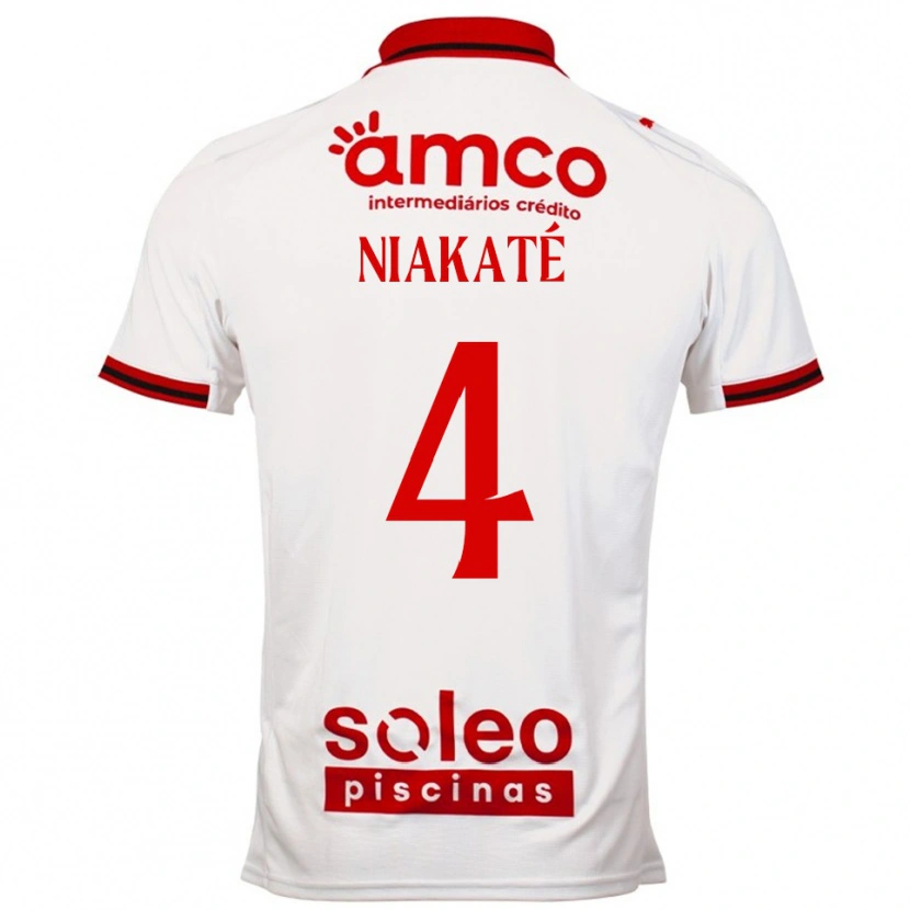 Danxen Criança Camisola Sikou Niakaté #4 Branco Vermelho Alternativa 2025/26 Camisa Brasil