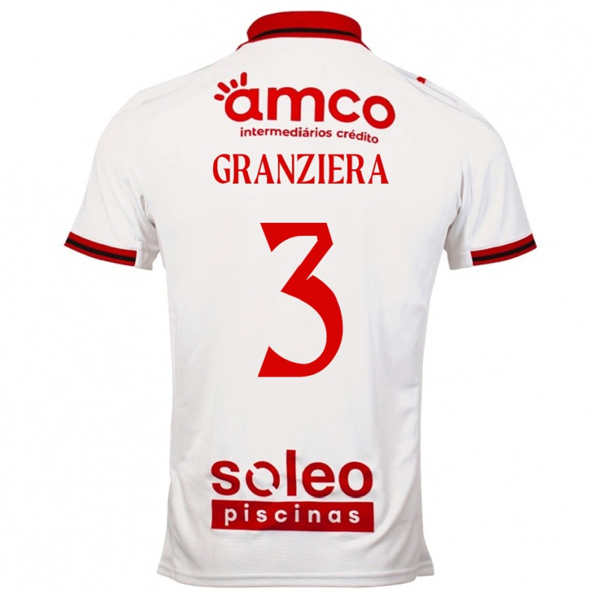 Danxen Criança Camisola Emanuele Granziera #3 Branco Vermelho Alternativa 2025/26 Camisa Brasil
