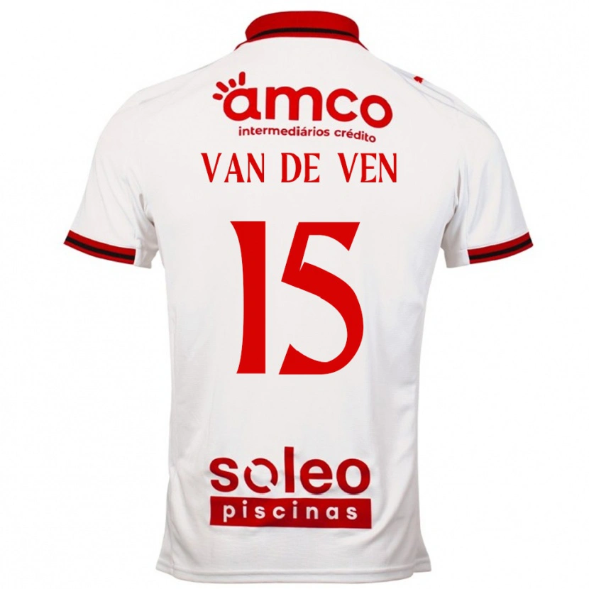 Danxen Criança Camisola Zoï Van De Ven #15 Branco Vermelho Alternativa 2025/26 Camisa Brasil