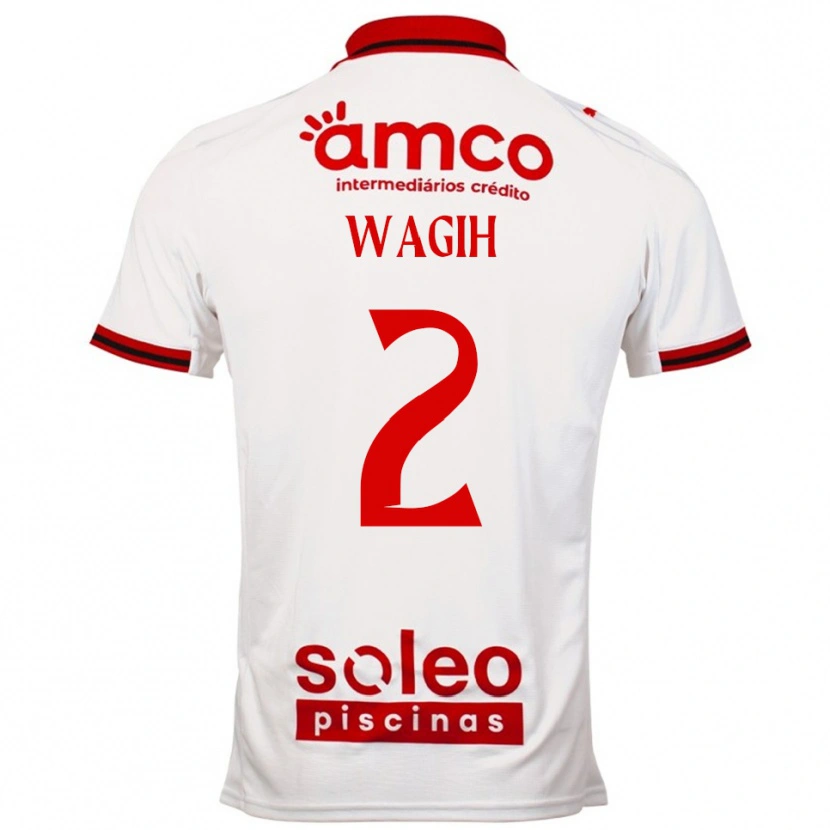 Danxen Criança Camisola Youssef Wagih #2 Branco Vermelho Alternativa 2025/26 Camisa Brasil
