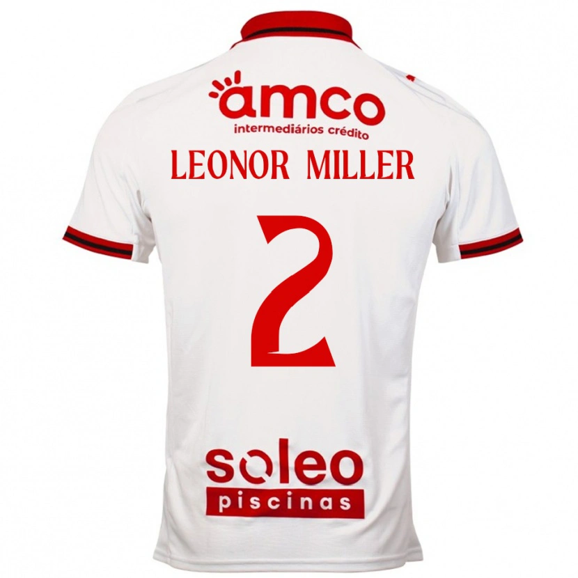 Danxen Criança Camisola Maria Leonor Miller #2 Branco Vermelho Alternativa 2025/26 Camisa Brasil