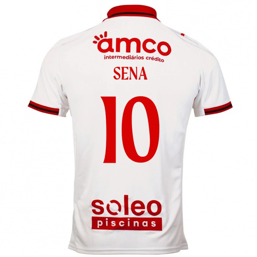 Danxen Criança Camisola Taty Sena #10 Branco Vermelho Alternativa 2025/26 Camisa Brasil