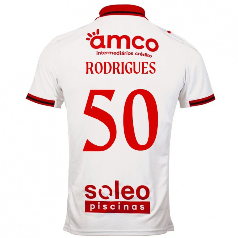 Danxen Criança Camisola Diego Rodrigues #50 Branco Vermelho Alternativa 2025/26 Camisa Brasil