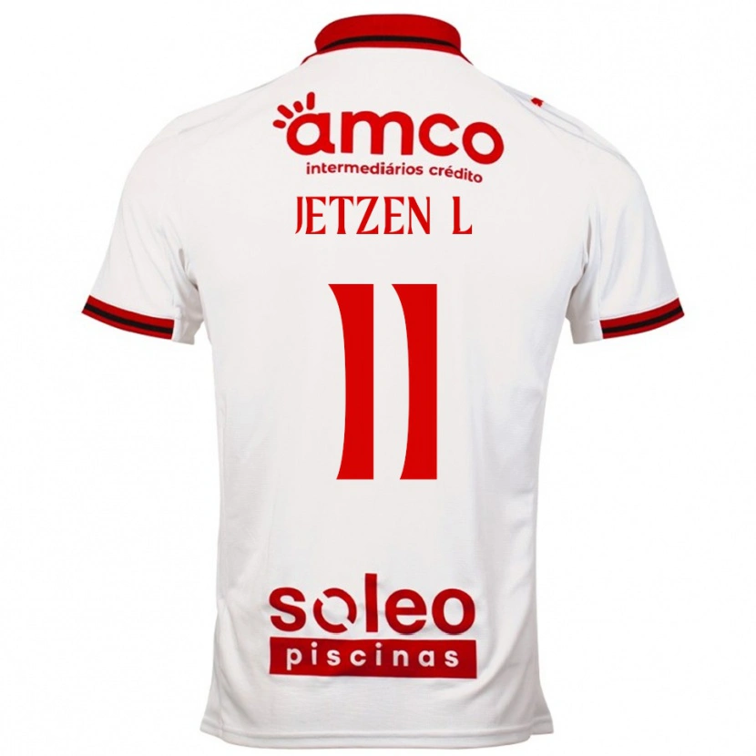 Danxen Criança Camisola Jetzen Lopez #11 Branco Vermelho Alternativa 2025/26 Camisa Brasil