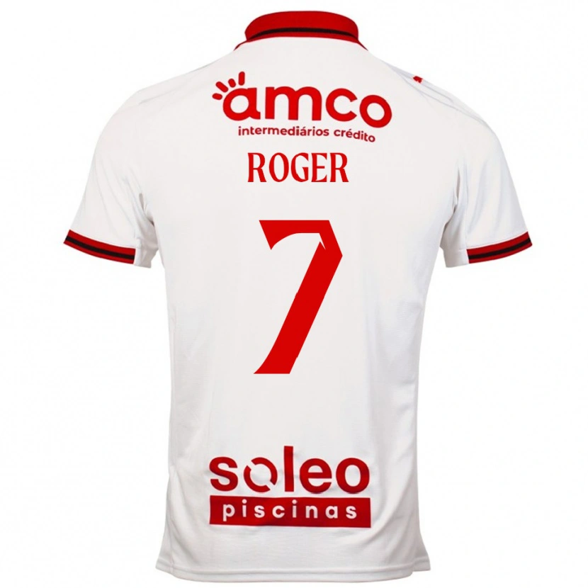 Danxen Criança Camisola Roger #7 Branco Vermelho Alternativa 2025/26 Camisa Brasil