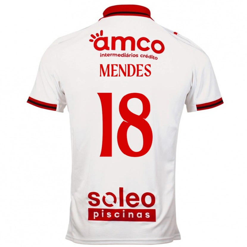 Danxen Criança Camisola Carolina Mendes #18 Branco Vermelho Alternativa 2025/26 Camisa Brasil