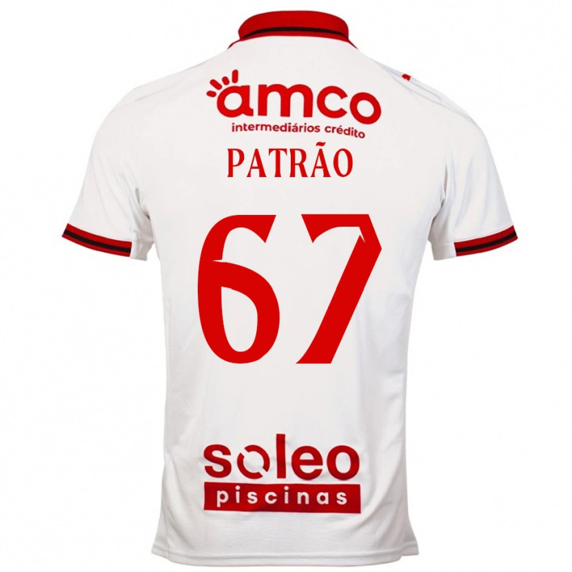 Danxen Criança Camisola Afonso Patrão #67 Branco Vermelho Alternativa 2025/26 Camisa Brasil