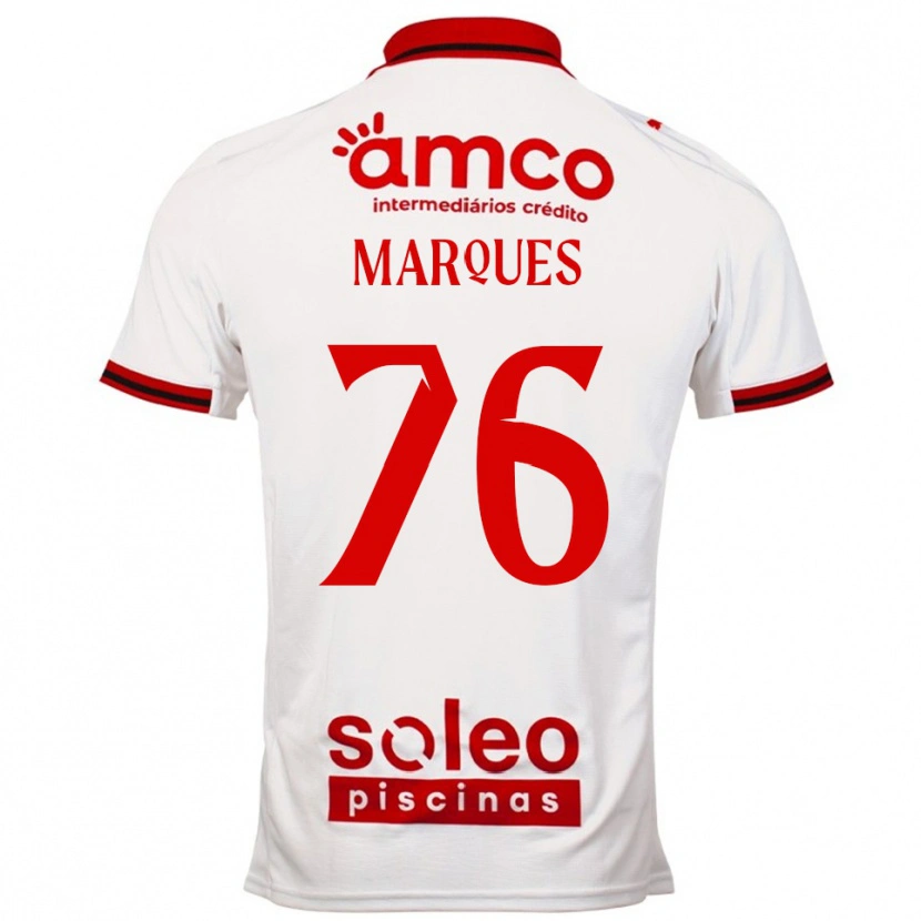 Danxen Criança Camisola Tomás Marques #76 Branco Vermelho Alternativa 2025/26 Camisa Brasil