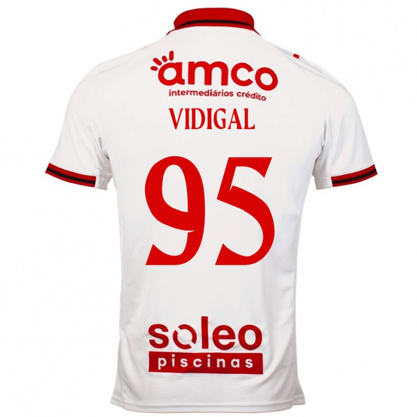 Danxen Criança Camisola Sandro Vidigal #95 Branco Vermelho Alternativa 2025/26 Camisa Brasil