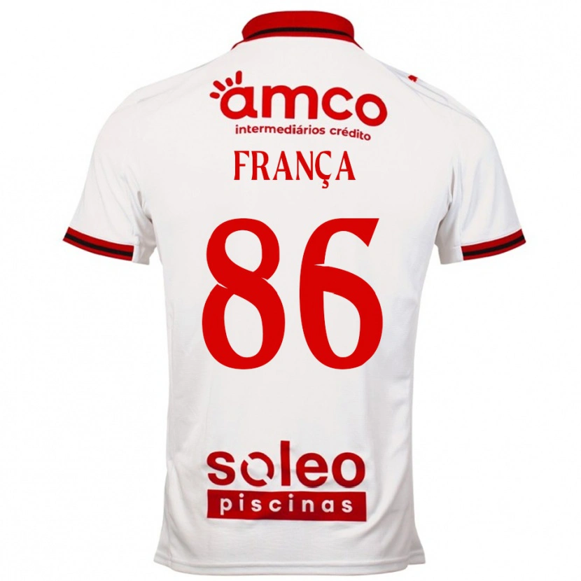 Danxen Criança Camisola Francisco França #86 Branco Vermelho Alternativa 2025/26 Camisa Brasil