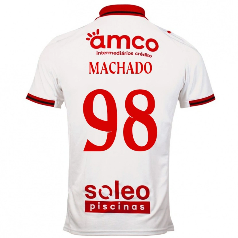 Danxen Criança Camisola Gonçalo Machado #98 Branco Vermelho Alternativa 2025/26 Camisa Brasil