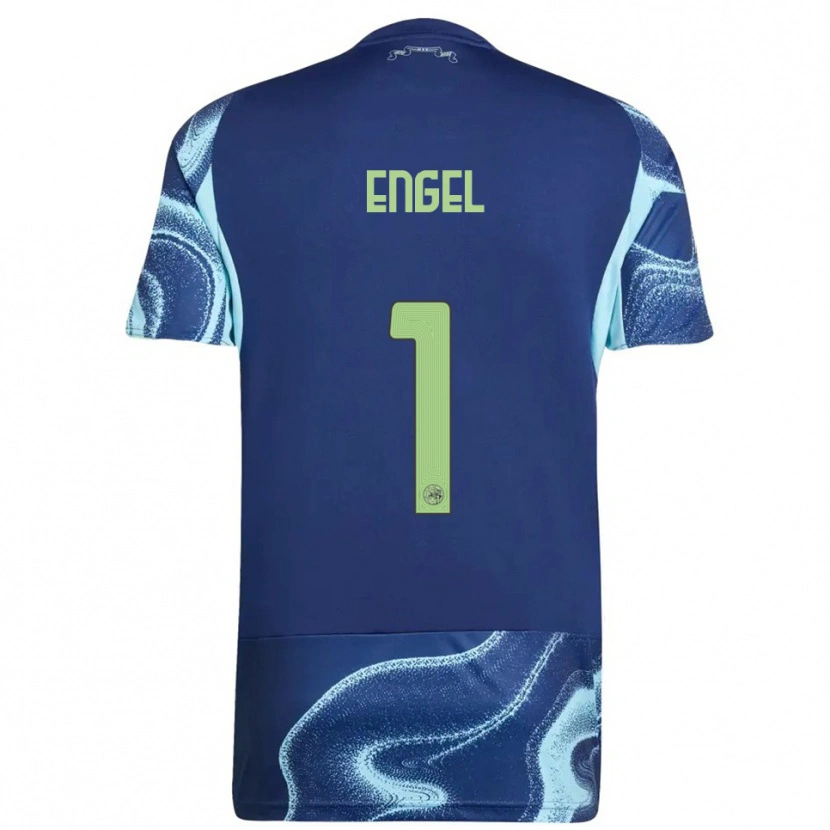 Danxen Criança Camisola Mark Engel #1 Marinho Azul Celeste Alternativa 2025/26 Camisa Brasil