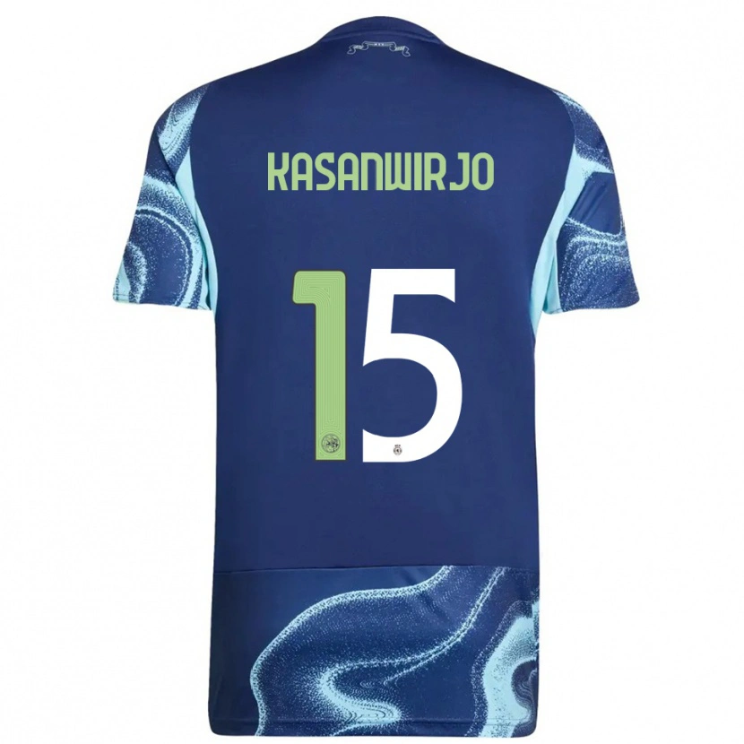 Danxen Criança Camisola Kennynho Kasanwirjo #15 Marinho Azul Celeste Alternativa 2025/26 Camisa Brasil