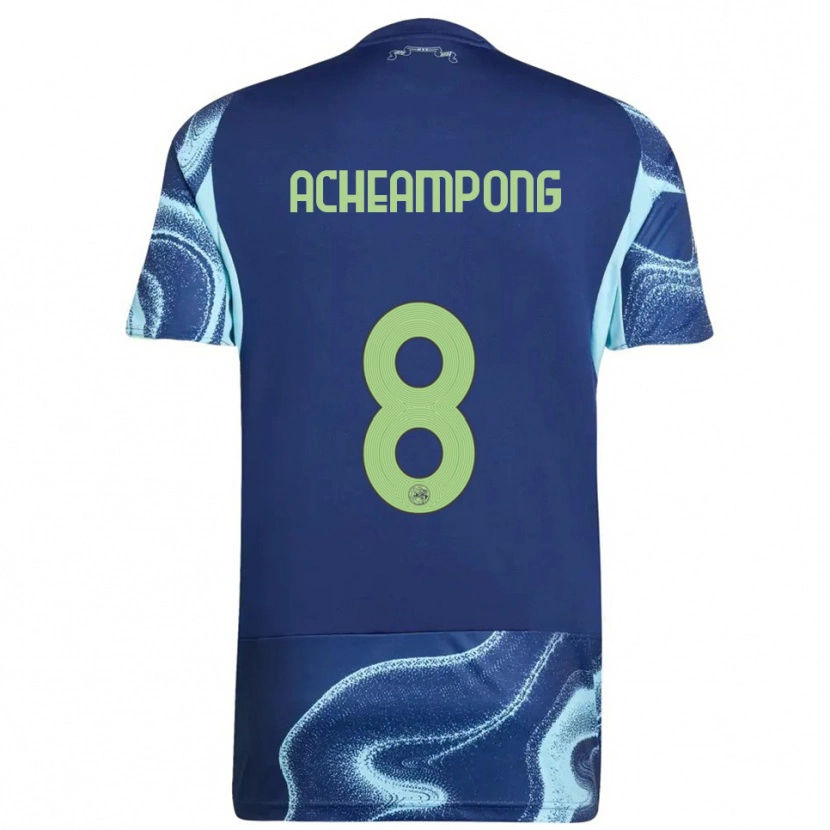 Danxen Criança Camisola Levi Acheampong #8 Marinho Azul Celeste Alternativa 2025/26 Camisa Brasil