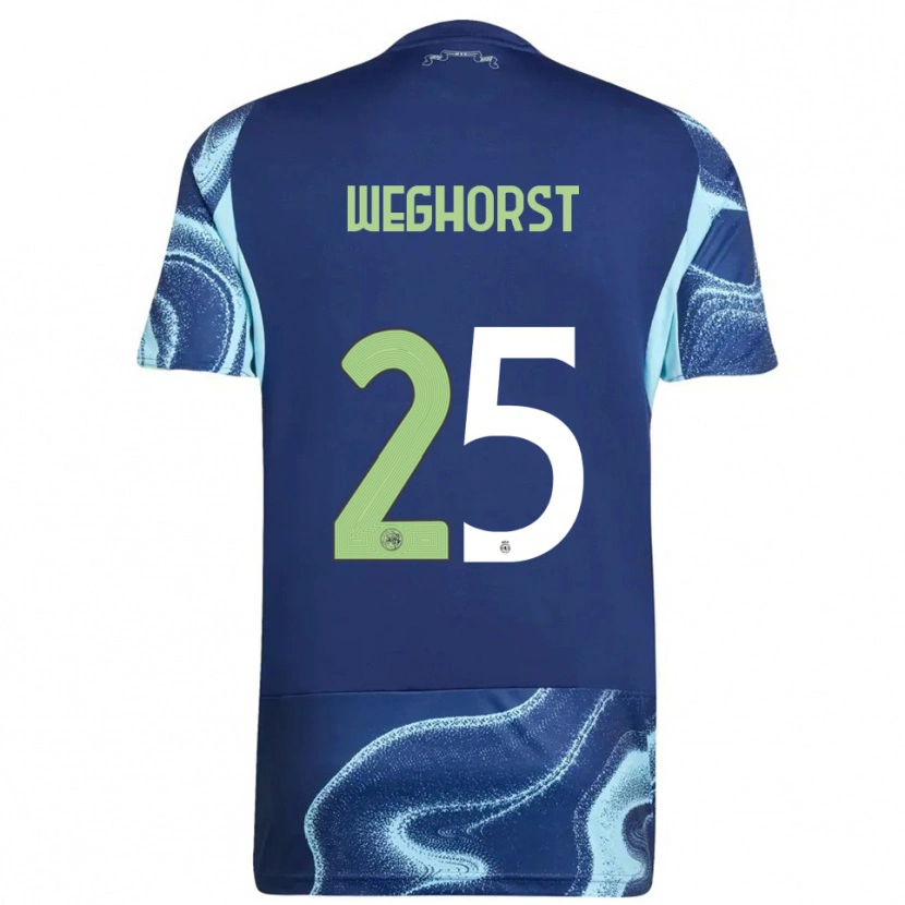 Danxen Criança Camisola Wout Weghorst #25 Marinho Azul Celeste Alternativa 2025/26 Camisa Brasil