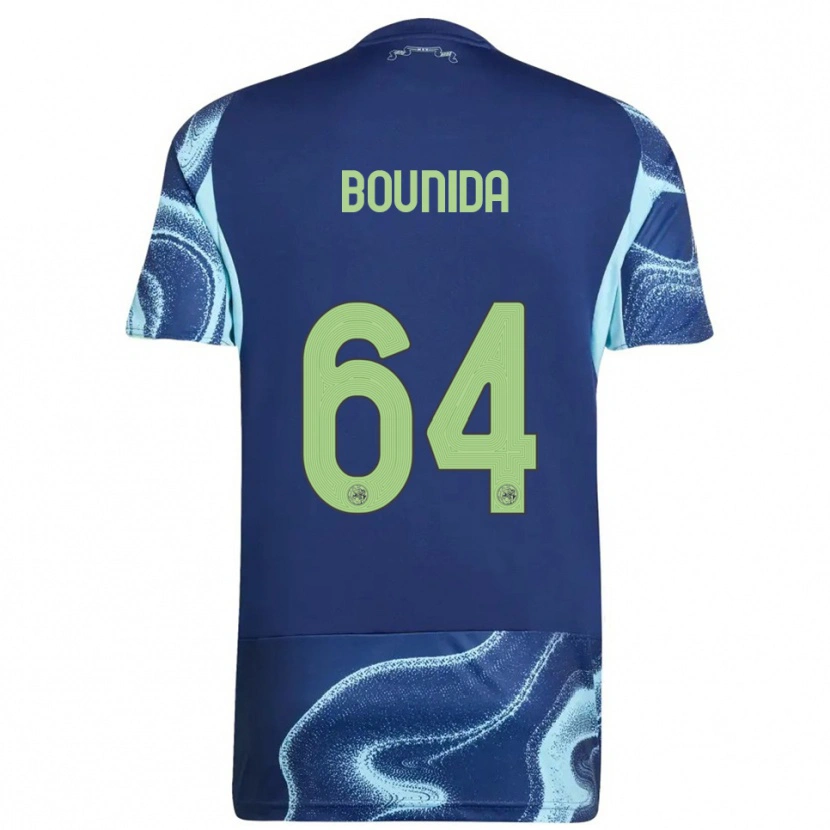 Danxen Criança Camisola Rayane Bounida #64 Marinho Azul Celeste Alternativa 2025/26 Camisa Brasil