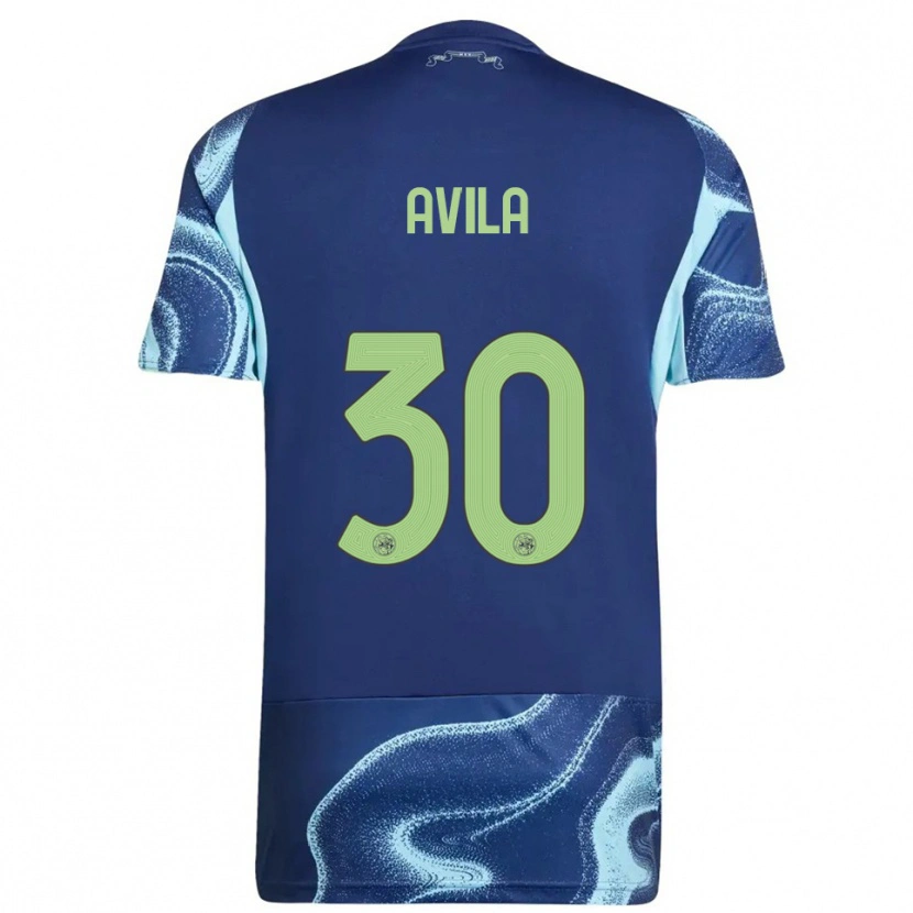Danxen Criança Camisola Gastón Ávila #30 Marinho Azul Celeste Alternativa 2025/26 Camisa Brasil
