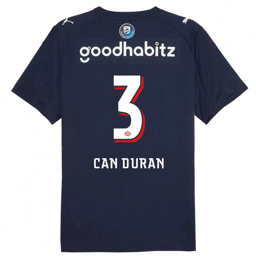 Danxen Criança Camisola Emre Can Duran #3 Marinho Branco Alternativa 2025/26 Camisa Brasil