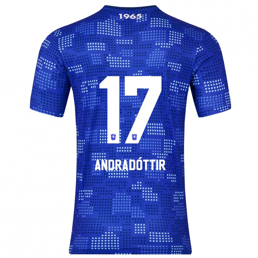Danxen Criança Camisola Amanda Andradóttir #17 Azul Azul Celeste Alternativa 2025/26 Camisa Brasil