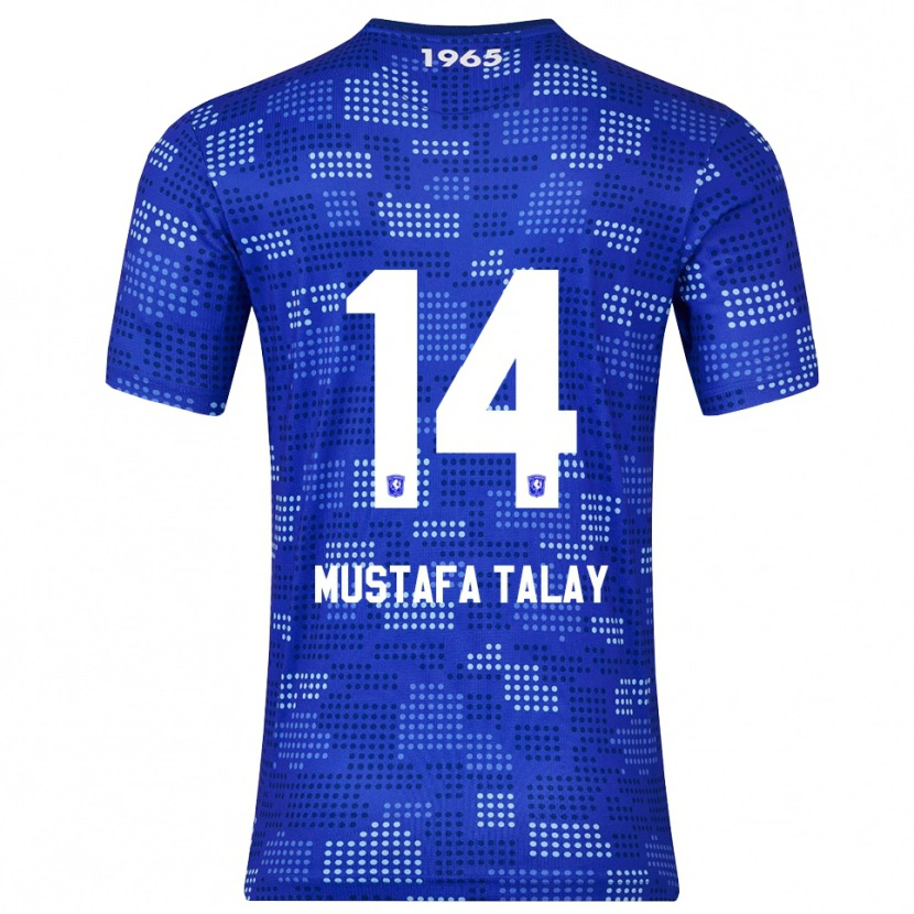 Danxen Criança Camisola Kaan Mustafa Talay #14 Azul Azul Celeste Alternativa 2025/26 Camisa Brasil