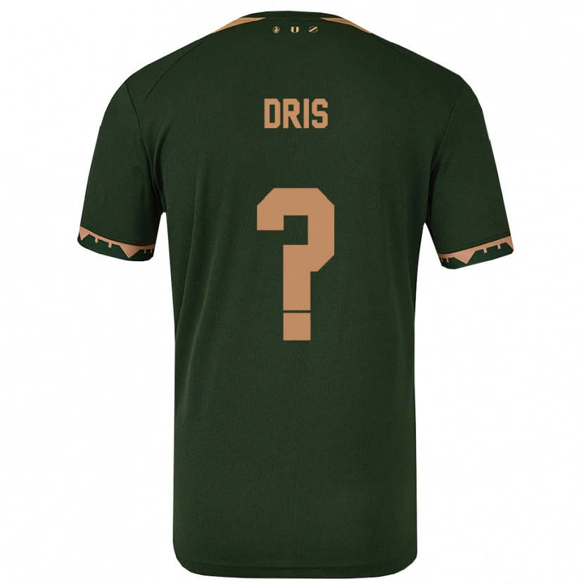 Danxen Criança Camisola Sofiane Dris #0 Verde Dourado Alternativa 2025/26 Camisa Brasil