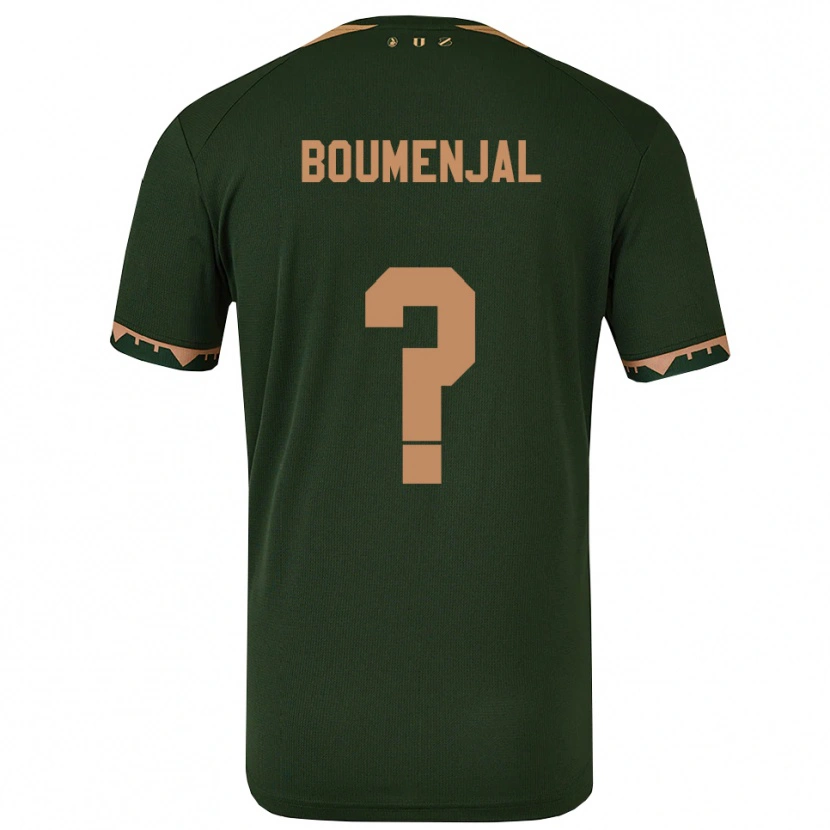 Danxen Criança Camisola Achraf Boumenjal #0 Verde Dourado Alternativa 2025/26 Camisa Brasil