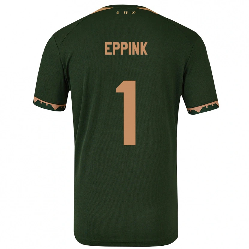 Danxen Criança Camisola Mees Eppink #1 Verde Dourado Alternativa 2025/26 Camisa Brasil