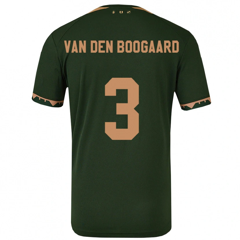 Danxen Criança Camisola Brian Van Den Boogaard #3 Verde Dourado Alternativa 2025/26 Camisa Brasil
