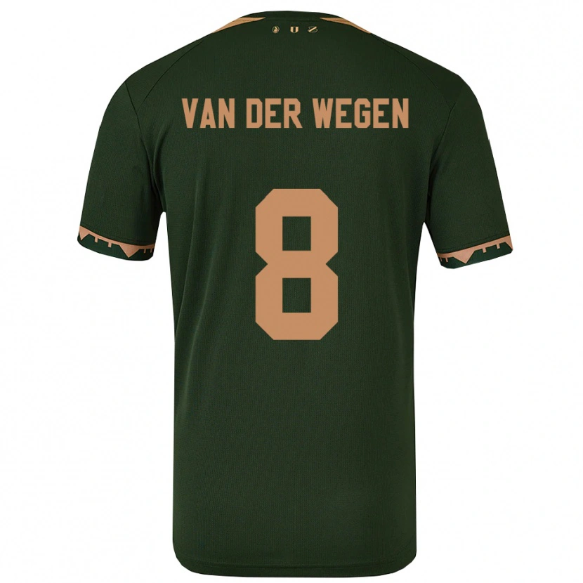 Danxen Criança Camisola Sil Van Der Wegen #8 Verde Dourado Alternativa 2025/26 Camisa Brasil