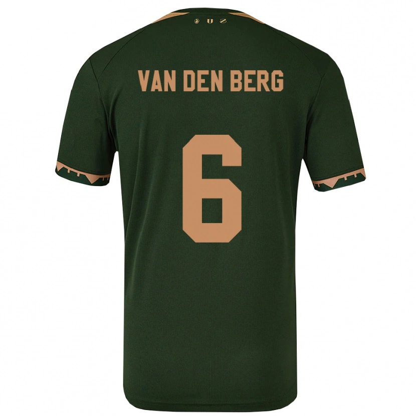 Danxen Criança Camisola Davy Van Den Berg #6 Verde Dourado Alternativa 2025/26 Camisa Brasil