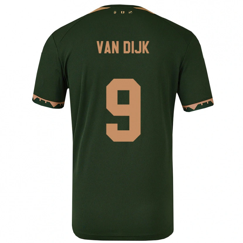 Danxen Criança Camisola Bright Van Dijk #9 Verde Dourado Alternativa 2025/26 Camisa Brasil