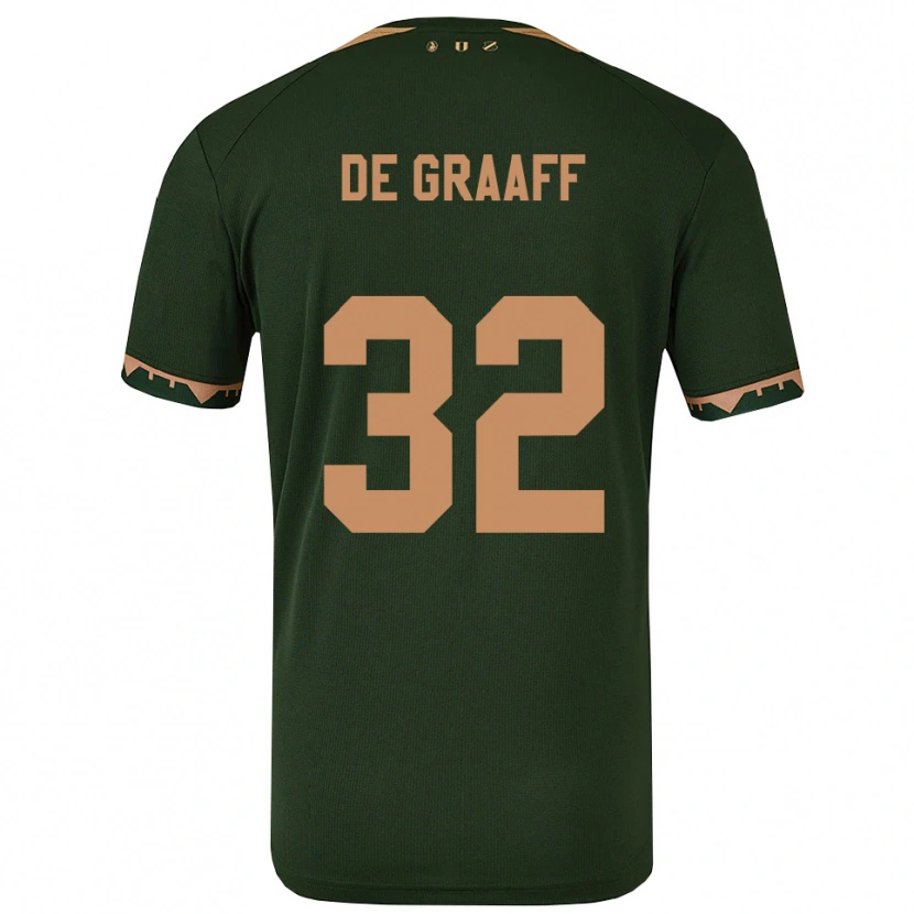Danxen Criança Camisola Tom De Graaff #32 Verde Dourado Alternativa 2025/26 Camisa Brasil