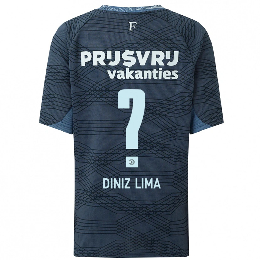 Danxen Criança Camisola Lucas Diniz Lima #0 Preto Cinza Alternativa 2025/26 Camisa Brasil