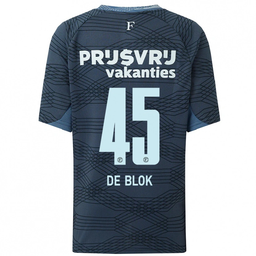 Danxen Criança Camisola Lars De Blok #45 Preto Cinza Alternativa 2025/26 Camisa Brasil