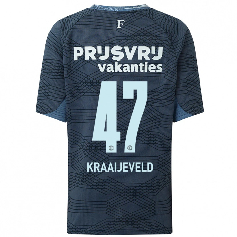 Danxen Criança Camisola Thijs Kraaijeveld #47 Preto Cinza Alternativa 2025/26 Camisa Brasil