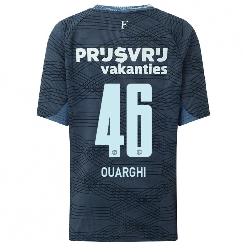 Danxen Criança Camisola Ayoub Ouarghi #46 Preto Cinza Alternativa 2025/26 Camisa Brasil