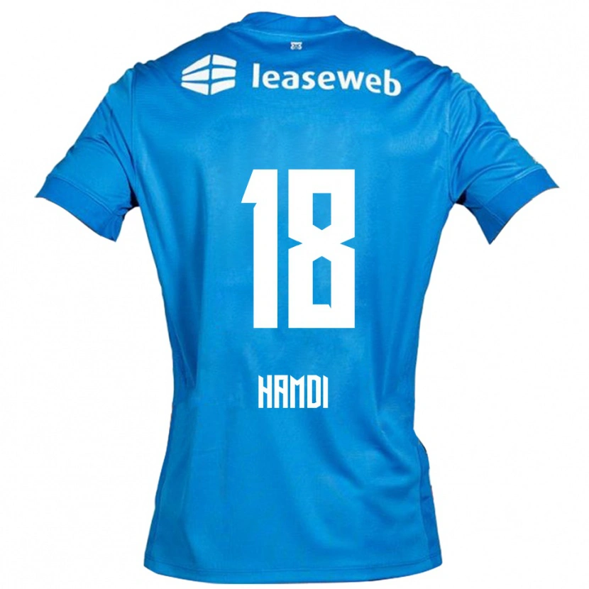 Danxen Criança Camisola Yassin Hamdi #18 Azul Branco Alternativa 2025/26 Camisa Brasil