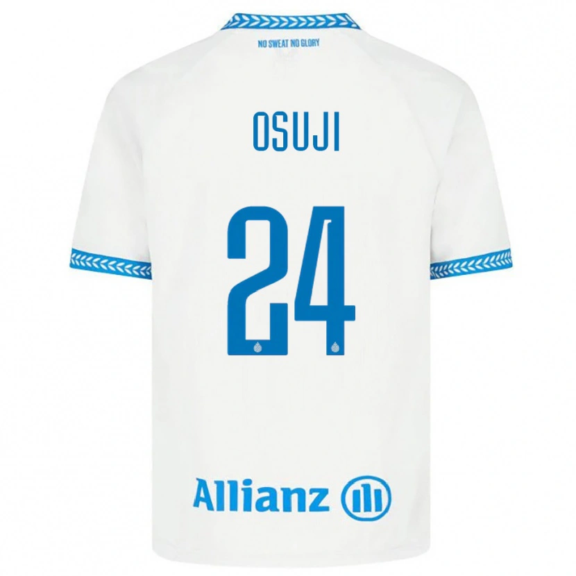 Danxen Criança Camisola Vince Osuji #24 Azul Branco Alternativa 2025/26 Camisa Brasil