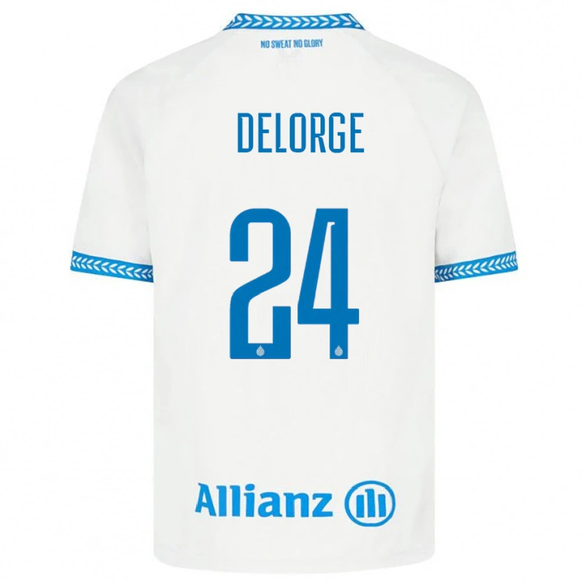 Danxen Criança Camisola Lucas Delorge #24 Azul Branco Alternativa 2025/26 Camisa Brasil