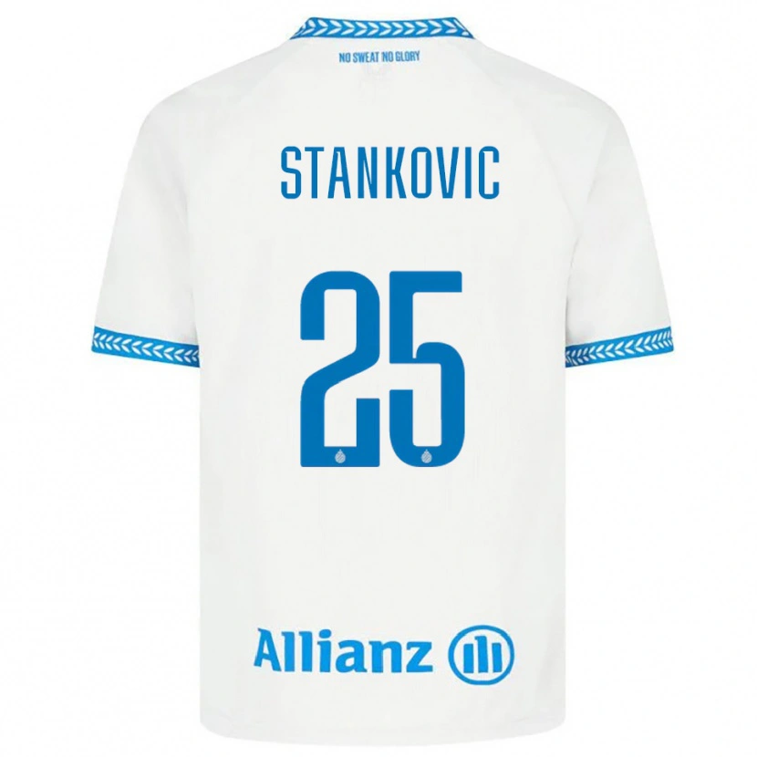 Danxen Criança Camisola Aleksandar Stanković #25 Azul Branco Alternativa 2025/26 Camisa Brasil